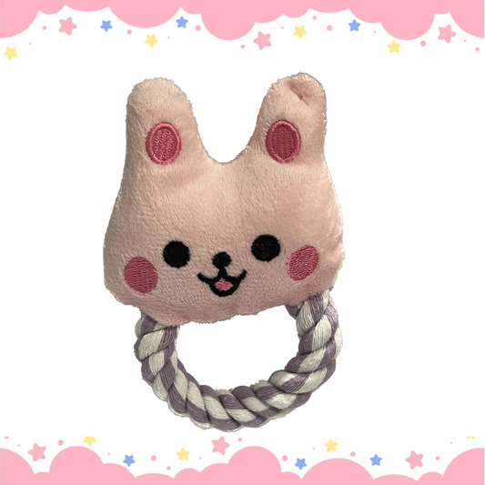 Baby Pink Ring Squeaky Dog Toy