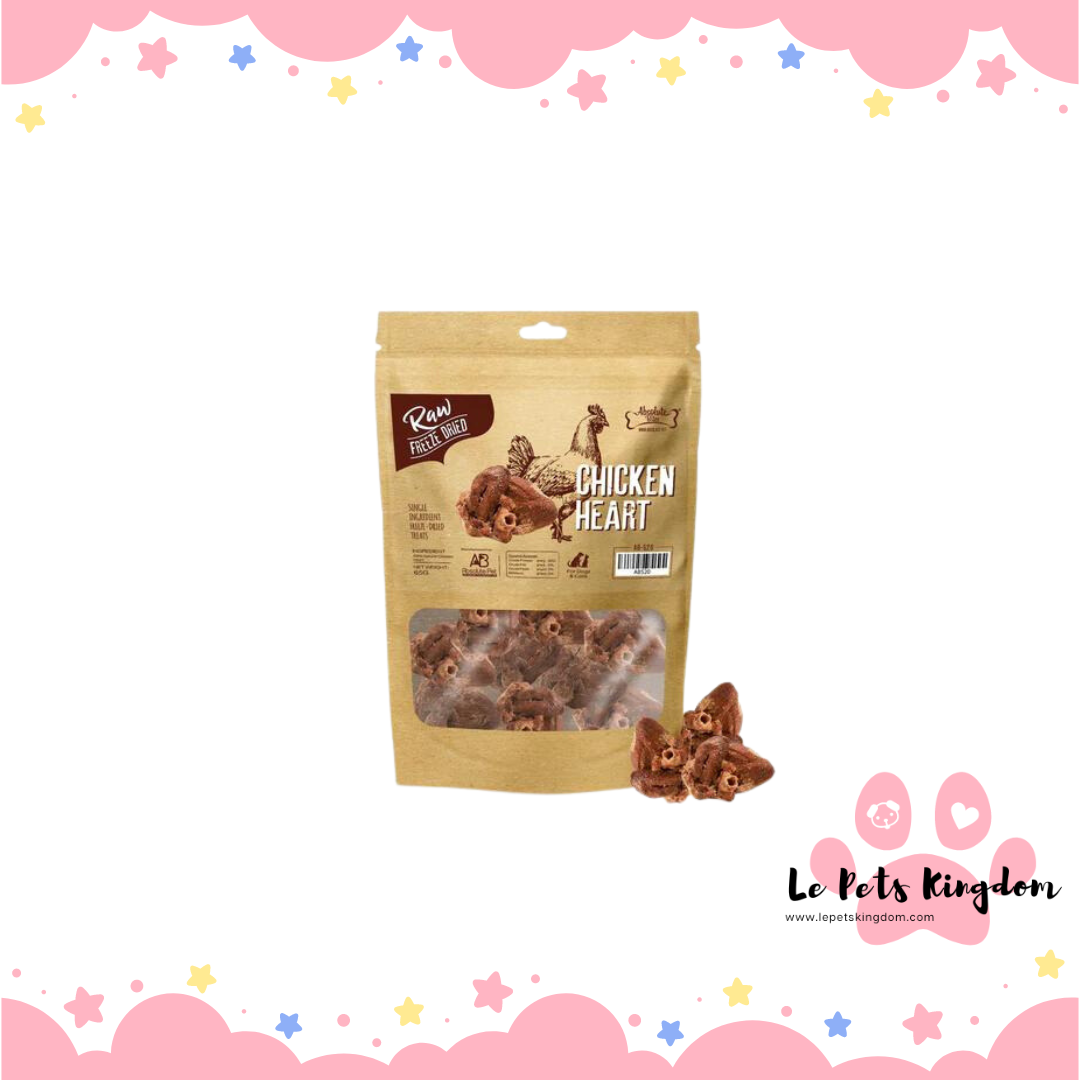 Absolute Bites Raw Freeze Dried Raw Chicken Heart 65g