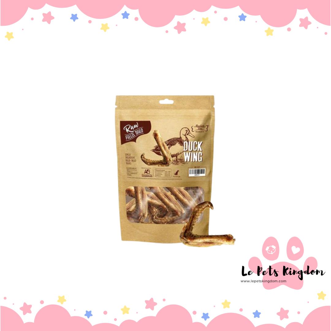 Absolute Bites Raw Freeze Dried Raw Duck Wings 70g