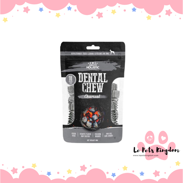 Absolute Holistic Charcoal Petite Grain-Free Dental Dog Chew Value Bag 160g