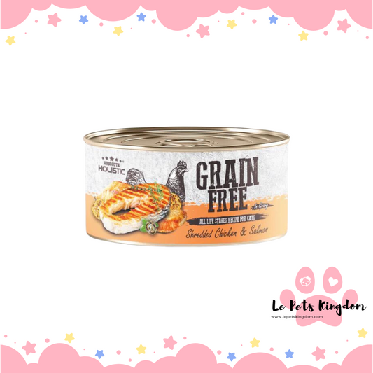 Absolute Holistic Grain-Free Gravy Cat Shredded Chicken & Salmon 80g