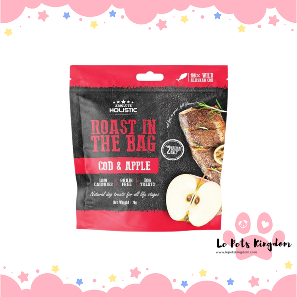 Absolute Holistic Roast In The Bag Natural Dog Treats - Cod & Apple