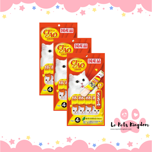[BUNDLE OF 3] Ciao Stick Chicken Fillet In Jelly Cat Treat 60g