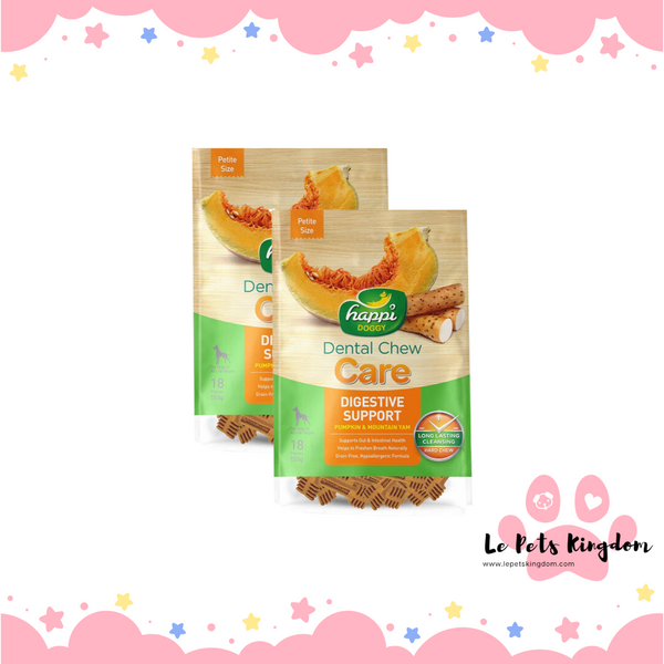 [BUNDLE OF 2] Happi Doggy Dental Chew Care Pumpkin & Mountain Yam Digestive Support 150g