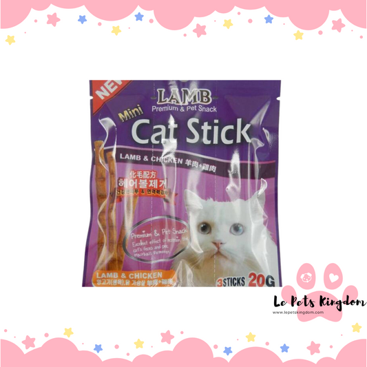 [BUNDLE OF 3] Bow Wow Mini Cat Stick in Lamb & Chicken Cat Treat 20G