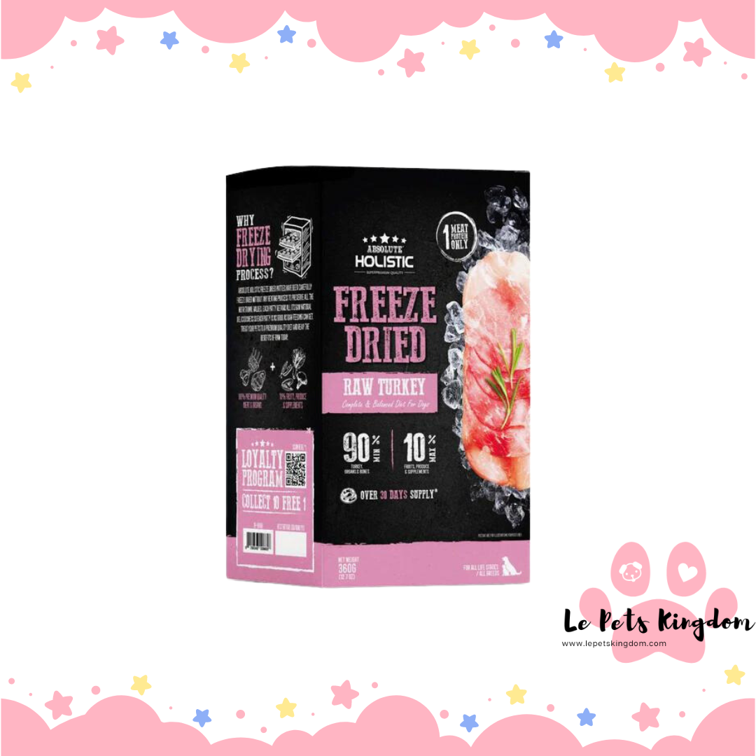 Absolute Holistic Patties Turkey Grain-Free Freeze-Dried Dog Food