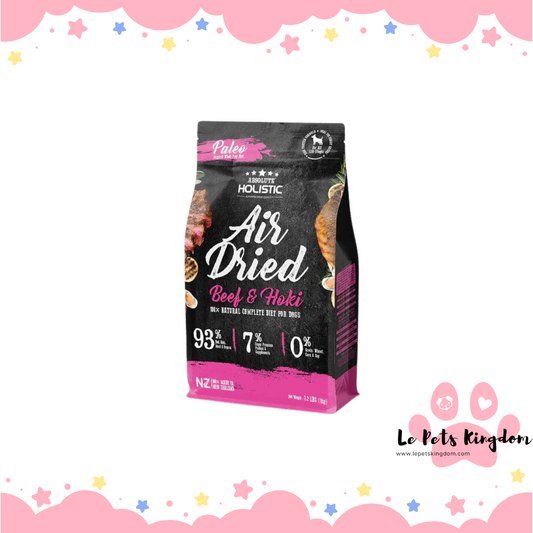 Absolute Holistic Air Dried Beef & Hoki For Dog 1kg