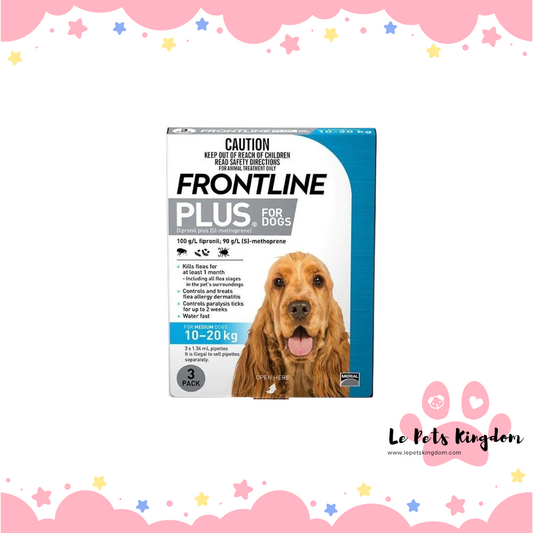 Frontline Plus For Medium Dogs 10-20kg 6 pips