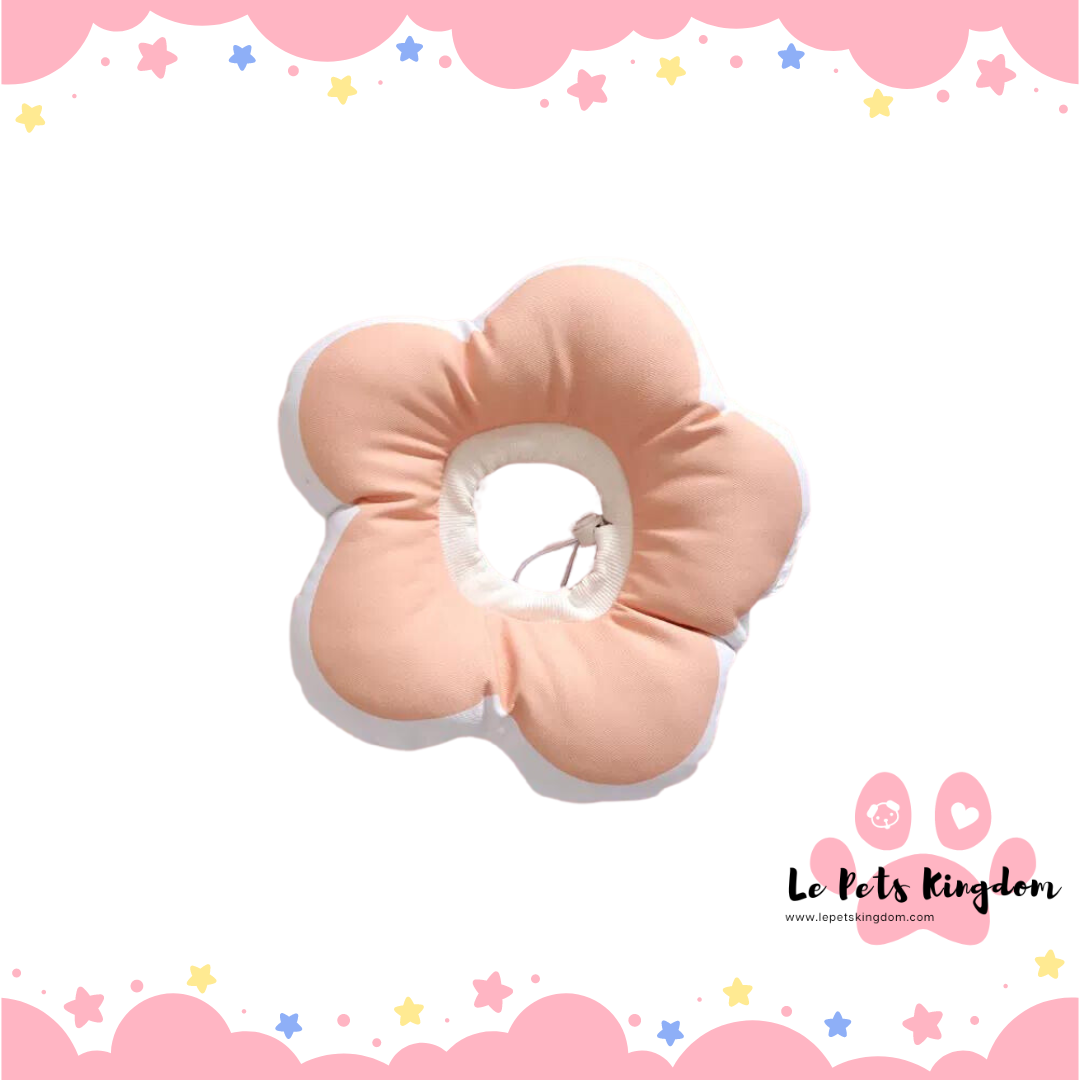 Flower Adjustable Soft Collar Cone - Peach Pink