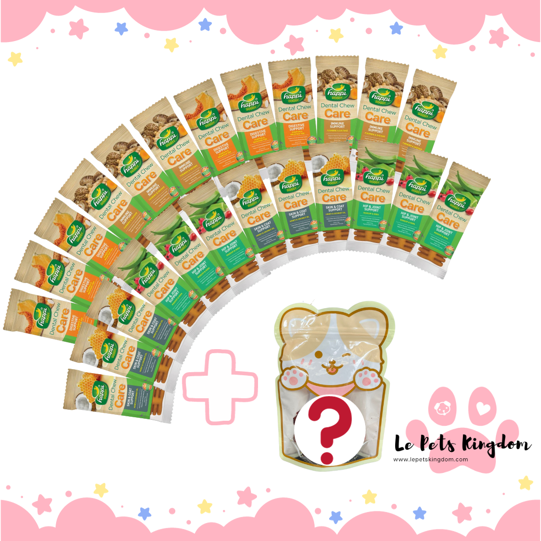 [BUNDLE]  Happi Doggy Care 4 Inch Dental Dog Chew Mix And Match (6 Flavours)