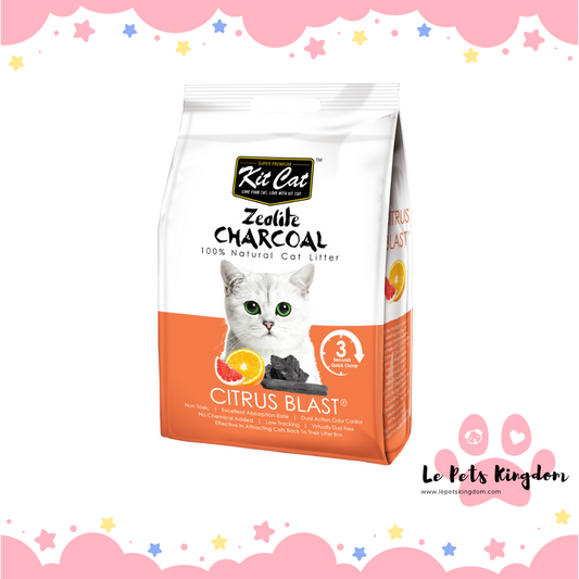 Kit Cat Zeolite Charcoal - Citrus Blast Cat Litter 4kg