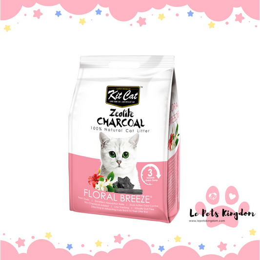 Kit Cat Zeolite Charcoal - Floral Breeze Cat Litter 4kg