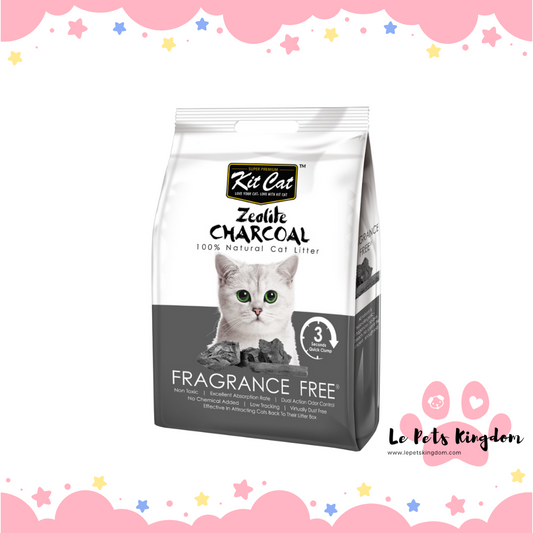 Kit Cat Zeolite Charcoal - Fragrance Free Cat Litter 4kg