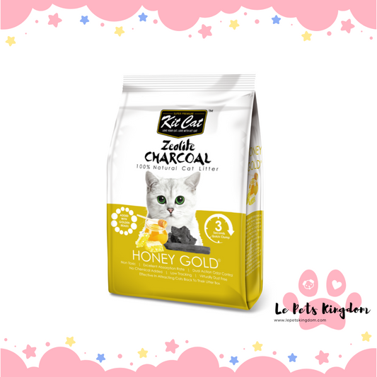 Kit Cat Zeolite Charcoal - Honey Gold Cat Litter 4kg