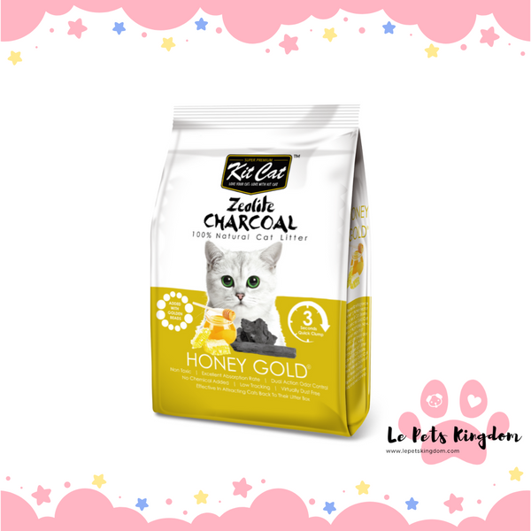 Kit Cat Zeolite Charcoal - Honey Gold Cat Litter 4kg