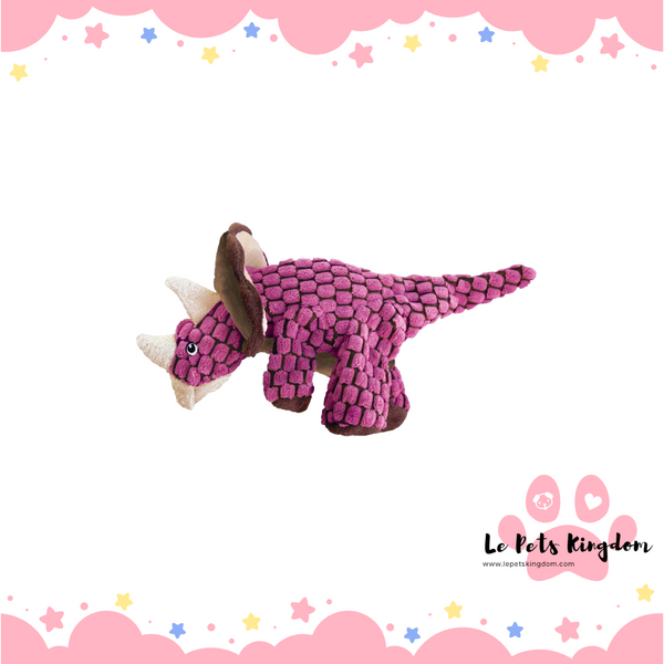 KONG Dynos Triceratops Pink Dog Toys