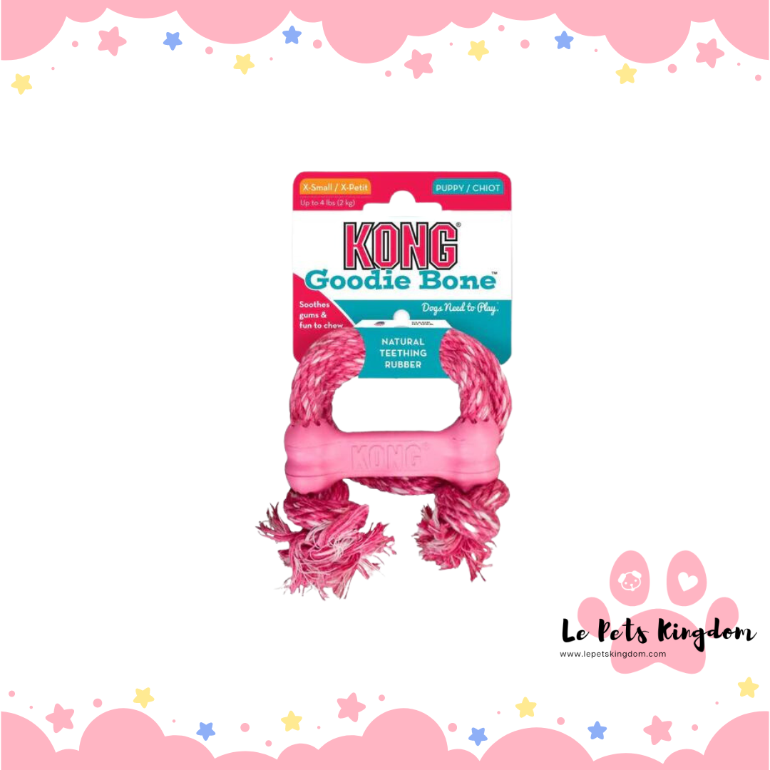KONG Puppy Goodie Bone with Rope (XS)