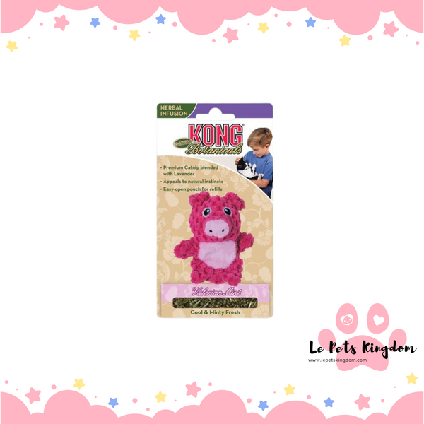 Kong Catnip Botanicals Valerian Mint Piglet Refillable Cat Toy