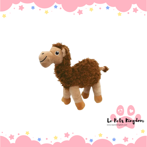 KONG Shakers Passports Camel Plush Dog Toy