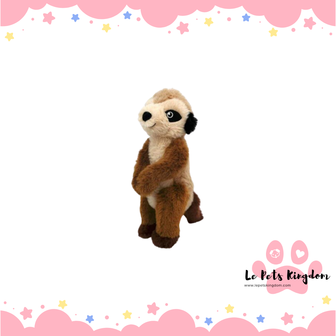 KONG Shakers Passports Meerkat Plush Dog Toy
