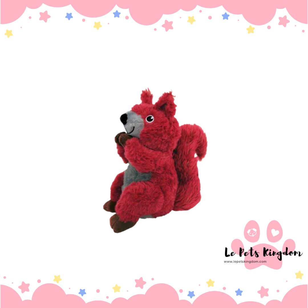 KONG Shakers Passports Red Squirrel Plush Doy Toy