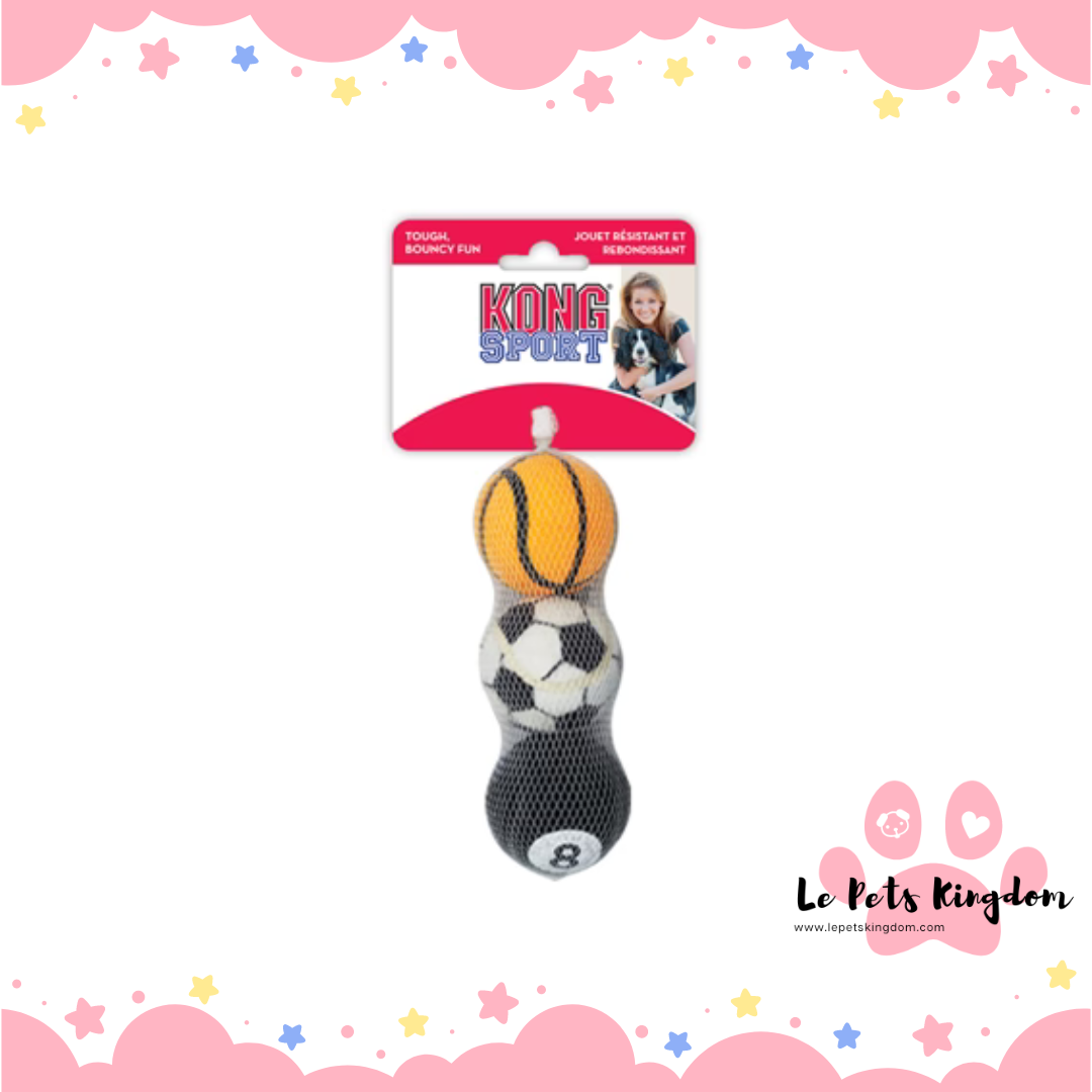 KONG 3-Pack Sport Balls Dog Toy Medium