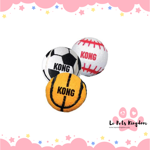 KONG 3-Pack Sport Balls Dog Toy Small