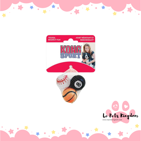 KONG 3-Pack Sport Balls Dog Toy Extra Small