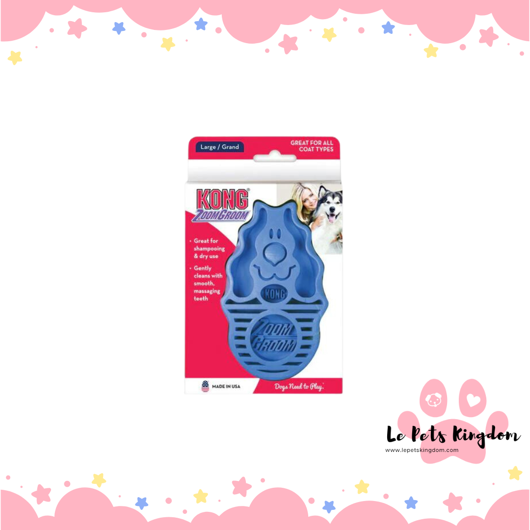Kong Zoomgroom Dog Brush (Boysenberry Blue)