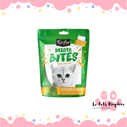 Kit Cat Breath Bites Chicken Flavour Dental Cat Treats 60g