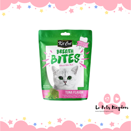 [BUNDLE OF 5] Kit Cat Breath Bites Tuna Flavour Dental Cat Treats 60g