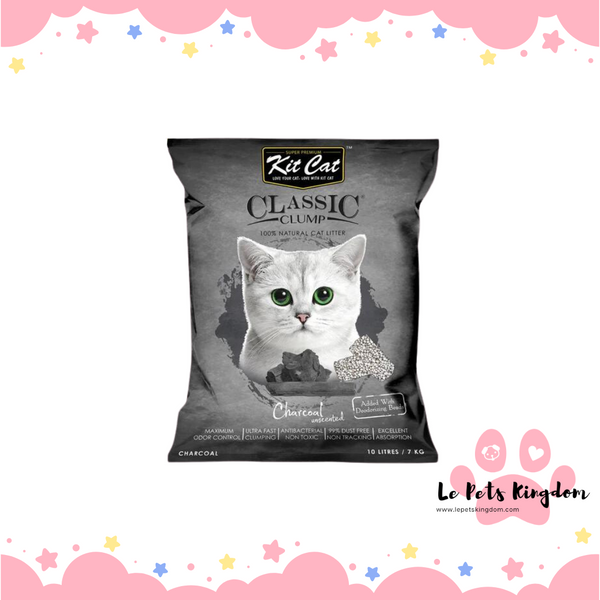 Kit Cat Classic Clump Charcoal Clay Cat Litter 10L