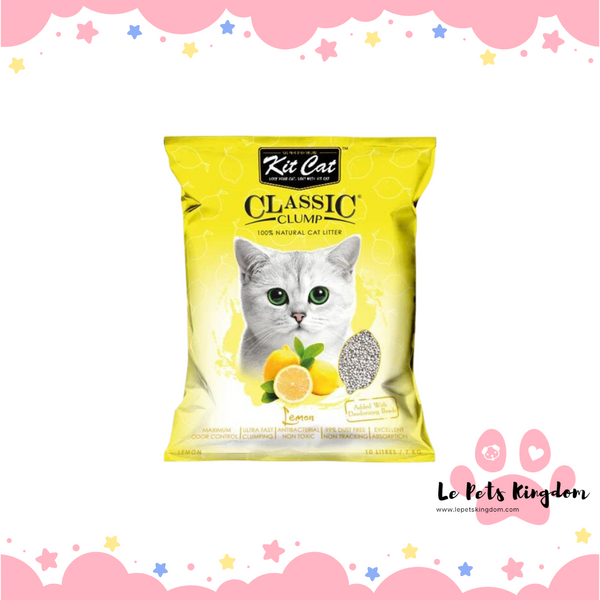 Kit Cat Classic Clump Lemon Clay Cat Litter 10L