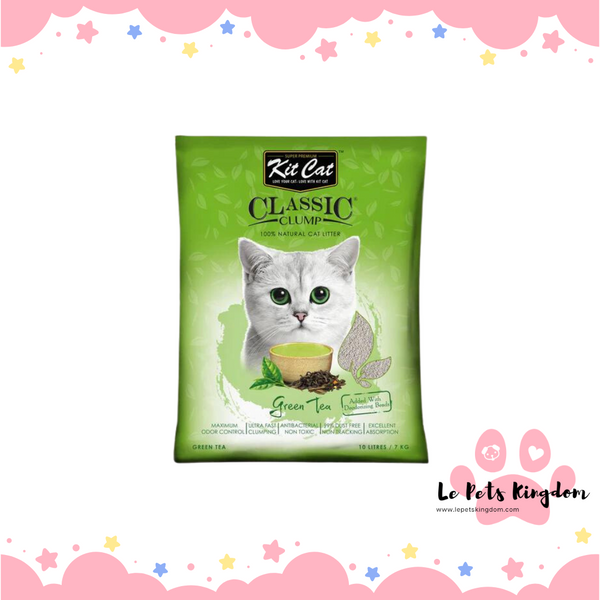 Kit Cat Classic Clump Green Tea Clay Cat Litter 10L