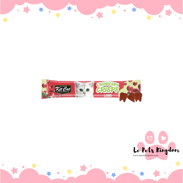 [BUNDLE OF 12] Kit Cat Cranberry Crisps Lamb Cat Treats 20g
