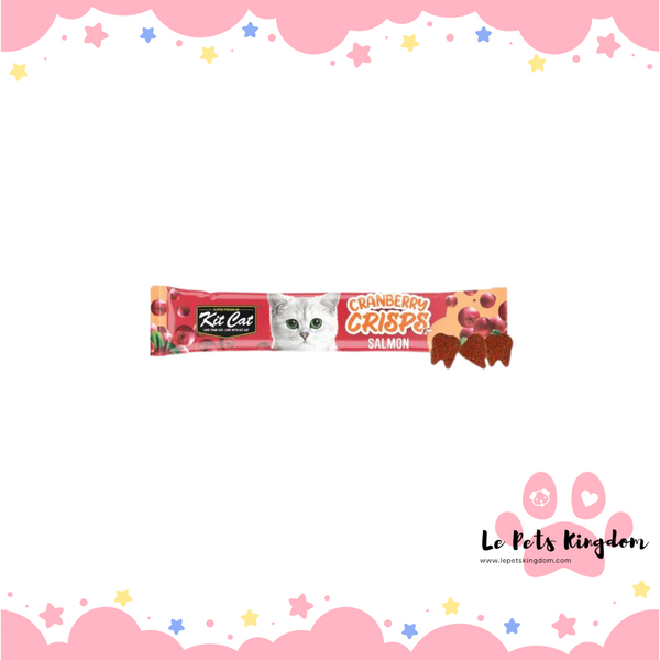 [BUNDLE OF 12] Kit Cat Cranberry Crisps Salmon Cat Treats 20g