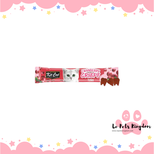 [BUNDLE OF 12]  Kit Cat Cranberry Crisps Tuna Cat Treats 20g
