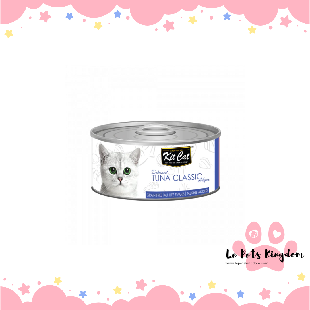 Kit Cat Deboned Tuna Classic Aspic Topper Canned Cat Food 80g