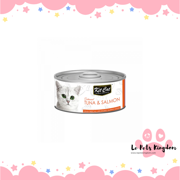 Kit Cat Deboned Tuna & Salmon Aspic Canned Cat Food 80g
