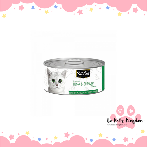 Kit Cat Deboned Tuna & Shrimp Aspic Topper Canned Cat Food 80g