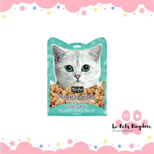 [BUNDLE OF 4] Kit Cat Freeze Bites Foie Gras Grain Free Cat Treats 15g