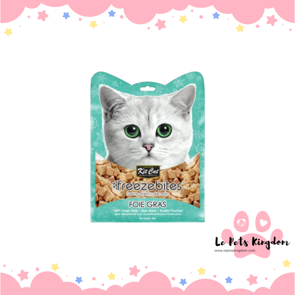 [BUNDLE OF 4] Kit Cat Freeze Bites Foie Gras Grain Free Cat Treats 15g