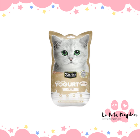 [BUNDLE OF 4] Kit Cat Yogurt Yums Cheese Grain-Free Freeze-Dried Cat Treats 10pc