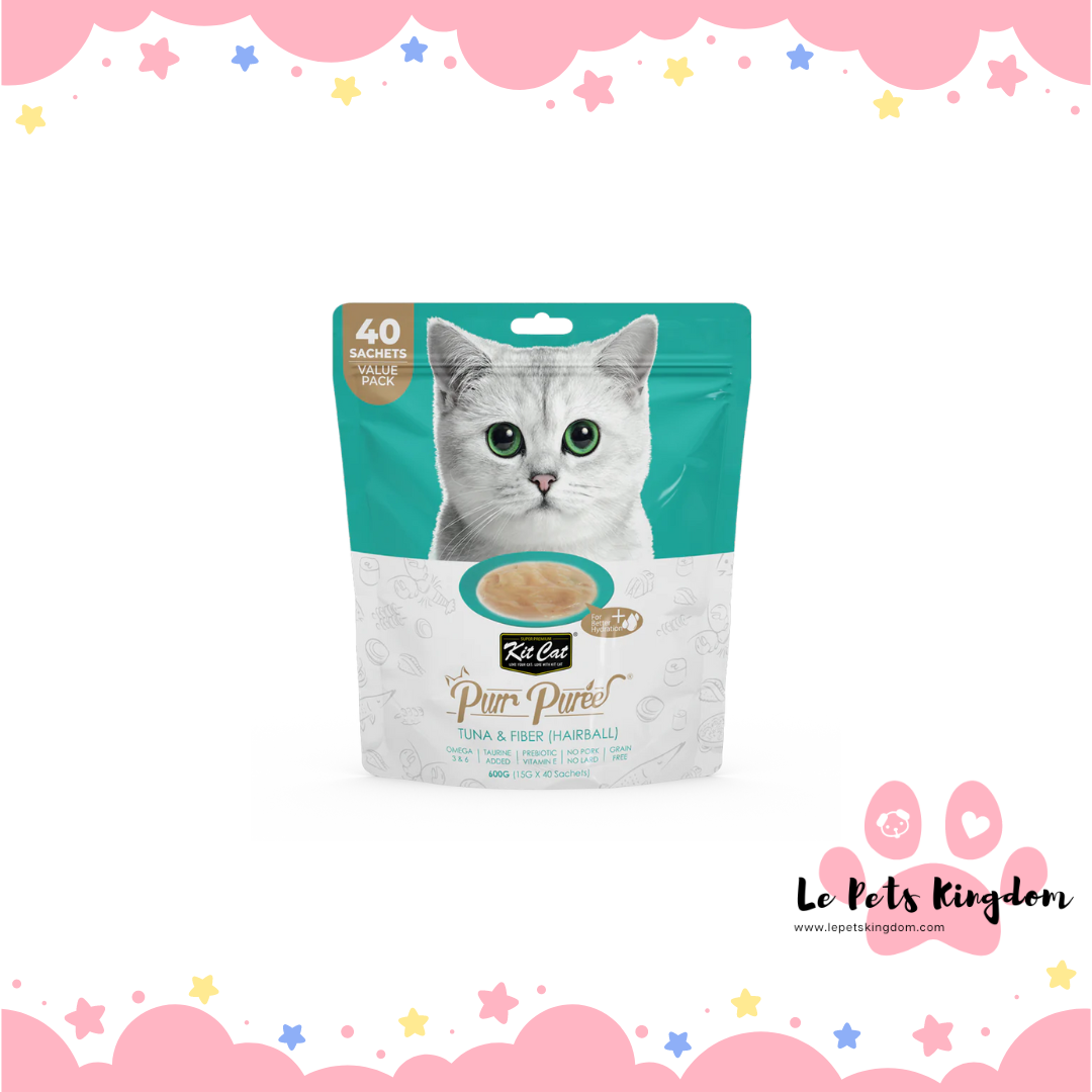Kit Cat Purr Puree Tuna & Fiber Value Pack 600g