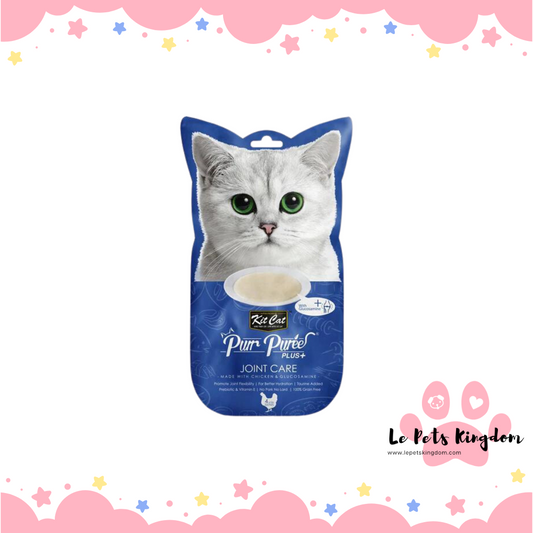 [BUNDLE OF 4] Kit Cat Purr Puree Plus+ Chicken Joint Care Cat Treats 4x15g