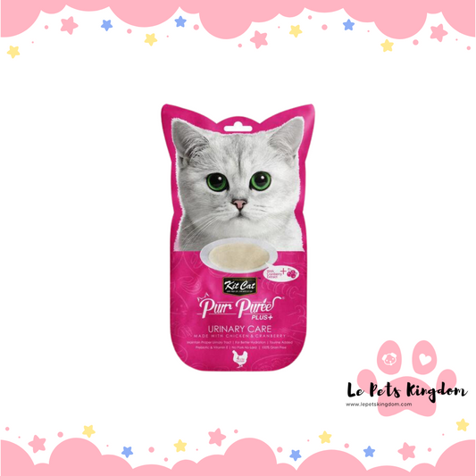 [BUNDLE OF 4] Kit Cat Purr Puree Plus+ Chicken Urinary Care Cat Treats 4x15g