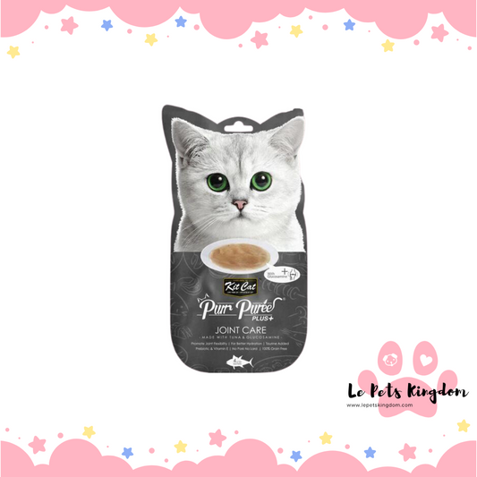 [BUNDLE OF 4] Kit Cat Purr Puree Plus+ Tuna Joint Care Cat Treats 4x15g