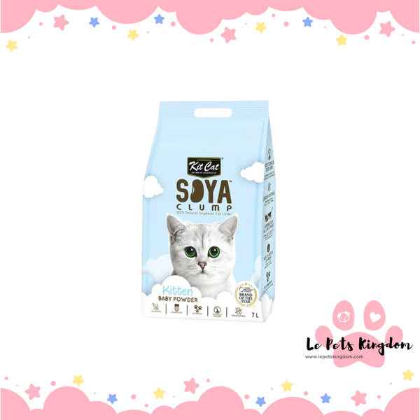 Kit Cat Soya Clump Kitten Baby Powder Cat Litter 7L