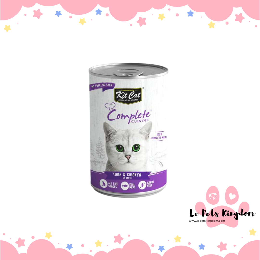 Kit Cat Complete Cuisine Tuna & Chicken in Broth Grain-Free Canned Cat Food 150g