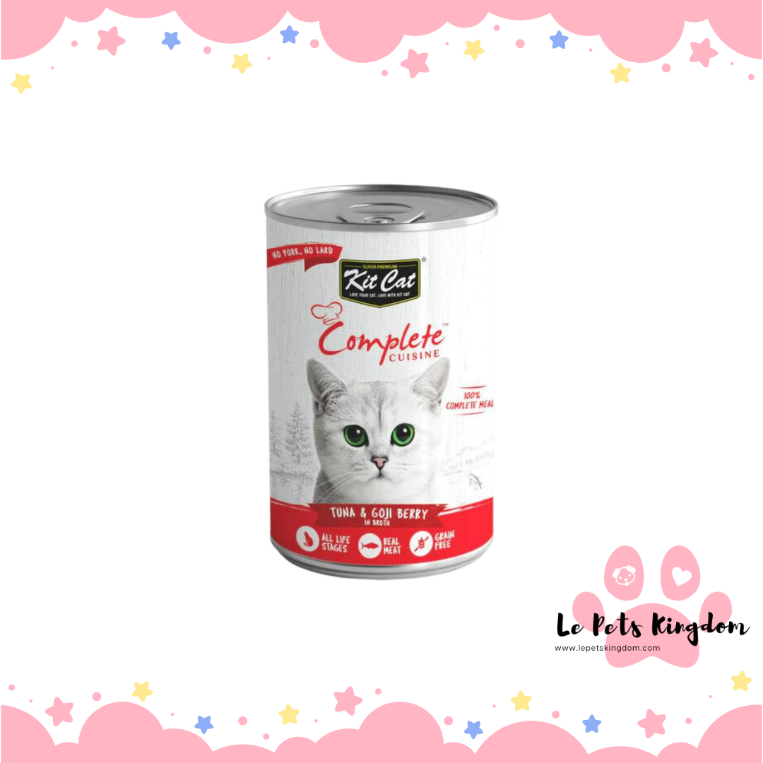 Kit Cat Complete Cuisine Tuna & Goji Berry in Broth Grain-Free Canned Cat Food 150g